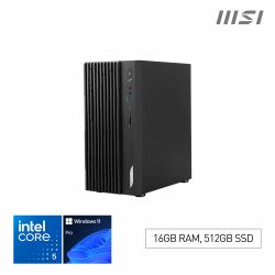 MSI Pro DP180 14A i5 14400 FS 16GB 512GB W11P Intel® Core™ i5 i5-14400 DDR5-SDRAM SSD Windows 11 Pro Mini Tower Mini PC Negro  - Versión UK