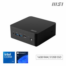 MSI Cubi NUC 1M I5 120U FS 16GB 512GB W11P workstation Intel Core 5 DDR5-SDRAM SSD Windows 11 Pro Mini PC Negro  - Versión UK