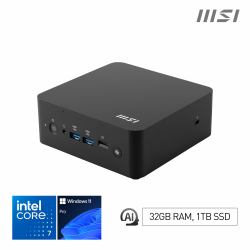 MSI Cubi NUC AI+ 2MG i7 258V FS 32GB 1TB W11PP Intel Core Ultra 7 LPDDR5x-SDRAM SSD Windows 11 Pro Mini PC Negro  - Versión UK