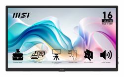 MSI PRO MP165 E6 monitor o TV portátil Monitor portátil Negro 39,6 cm [15.6"] LED 1920 x 1080 Pixeles 