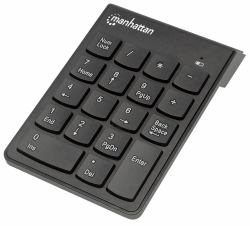 Manhattan 178846 teclado numérico Portátil/PC RF inalámbrico Negro 
