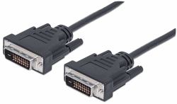 Manhattan 371803 cable DVI 3 m DVI-D Beige 