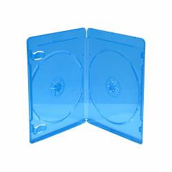 MediaRange BOX39-2-50 funda para discos ópticos Estuche de plástico para Blu-ray 2 discos Azul, Transparente 