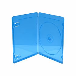 MediaRange BOX39-50 funda para discos ópticos Estuche de plástico para Blu-ray 1 discos Azul, Transparente 