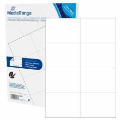MediaRange MRINK145 etiqueta autoadhesiva Permanente Blanco 400 pieza[s] 