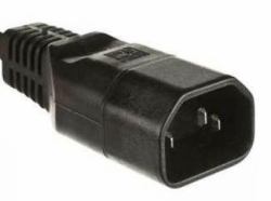 Microconnect C14PLUG adaptador de enchufe eléctrico C14 Negro 