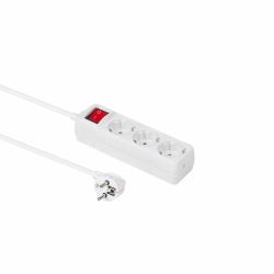 Microconnect GRU0033WS base múltiple 3 m 3 salidas AC Blanco 