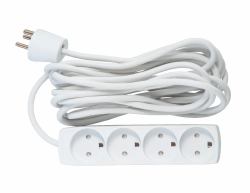 Microconnect GRU00450WDK base múltiple 5 m 4 salidas AC Interior Blanco 