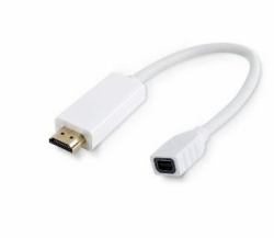 Microconnect HDMMDP adaptador de cable de vídeo 0,1 m HDMI tipo A [Estándar] Mini DisplayPort Blanco 