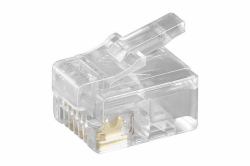 Microconnect KON502-10R conector RJ-12 6P6C Transparente 