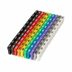 Microconnect MC-CABLEMARKER soporte para manguito de identificación de conductor Negro, Azul, Marrón, Verde, Gris, Naranja, Rojo, Violeta, Blanco, Amarillo 100 pieza[s] 