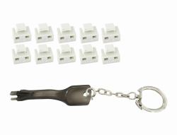 Microconnect MC-RJ45PORTBLOCK-W bloqueador de puerto RJ-45 Blanco 10 pieza[s] 