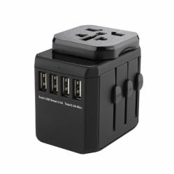 Microconnect MC-TRAVELADAPTER2 conector eléctrico Negro 