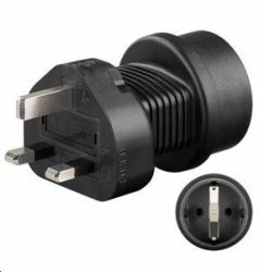 Microconnect PETRAVEL1 adaptador de enchufe eléctrico Tipo F Negro 