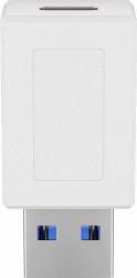 Microconnect USB3.0ACFW cambiador de género para cable USB A USB C Blanco 