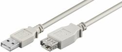 Microconnect USBAAF1 cable USB USB 2.0 1 m USB A Gris 