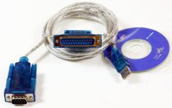 Microconnect USBADB25 cable de serie Transparente 1,8 m USB tipo A DB-9 
