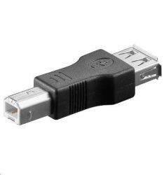 Microconnect USBAFB cambiador de género para cable USB B USB A Negro 