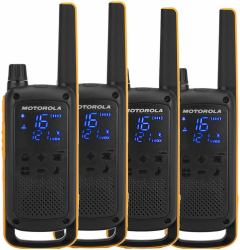 Motorola Talkabout T82 Extreme Quad Pack two-way radios 16 canales Negro, Naranja 