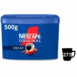 Nestle x6 Tin Nescafe Original Decaf. 500g