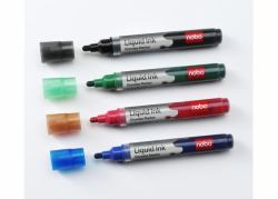 Nobo Rotuladores borrado seco Liquid Ink surtido blister [4] 