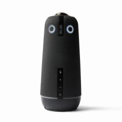 Owl Labs Meeting Owl 4+: cámara de videoconferencia inteligente 4K de 360 grados, micrófono y altavoz [enfoque automático del orador, zoom inteligente y ecualización del ruido] 