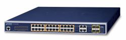 PLANET GS-4210-24P4C switch Gestionado L2/L4 Gigabit Ethernet [10/100/1000] Energía sobre Ethernet [PoE] 1U Azul 