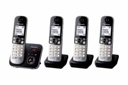 Panasonic KX-TG6824GB teléfono Teléfono DECT Identificador de llamadas Negro, Plata  - Versión UK