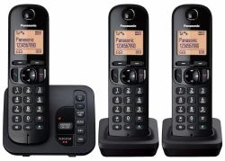 Panasonic KX-TGC223EB teléfono Teléfono DECT Identificador de llamadas Negro  - Versión UK