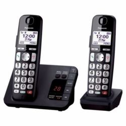Panasonic KX-TGE822EB teléfono Teléfono DECT Identificador de llamadas Negro  - Versión UK