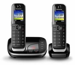 Panasonic KX-TGJ322E Teléfono DECT Identificador de llamadas Negro  - Versión UK