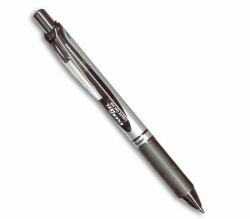 Pentel Energel XM Klick Bolígrafo retráctil con clip Negro 12 pieza[s] 