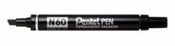 Pentel N 60 marcador permanente Punta de cincel Negro 12 pieza[s] 