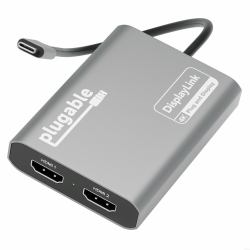 Plugable Technologies USBC-6950M Adaptador gráfico USB 3840 x 2160 Pixeles Plata 