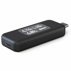 Plugable Technologies USBC-VAMETER comprobador de suministro de energía Negro 
