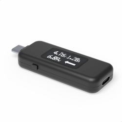 Plugable Technologies USBC-VAMETER3 comprobador de suministro de energía Negro 