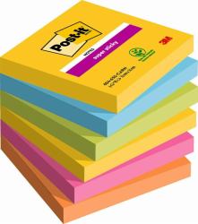 Post-It 7100265522 nota autoadhesiva Plaza Azul, Verde, Naranja, Rosa, Amarillo 90 hojas Autoadhesivo 