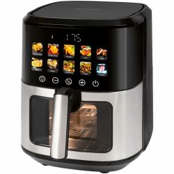 ProfiCook PC-FR 1286 H freidora Sencillo 6,5 L Independiente 1700 W Freidora de aire caliente Negro, Acero inoxidable 