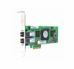 QLogic 4-Gbps dual port Channel Fibre Channel to x4 PCI Express host bus adapter, multi-mode optic tarjeta y adaptador de interfaz 