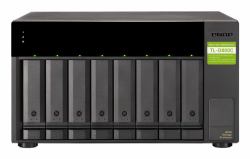 QNAP TL-D800C caja para disco duro externo Carcasa de disco duro/SSD Negro, Gris 2.5/3.5" 