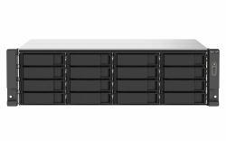 QNAP TS-1673AU-RP-16G servidor de almacenamiento NAS Bastidor [3U] Ryzen Embedded V1500B 16 GB DDR4 0 TB QNAP QTS Negro, Gris 