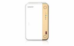 QNAP TS-262 NAS Torre Intel® Celeron® N4505 4 GB 0 TB QNAP QTS Oro, Blanco 