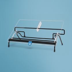R-Go Tools Portadocumentos R-Go Flex Read, ergonómico, con reposamuñecas de espuma blanda, acrílico transparente 
