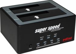 ROLINE 16.01.4122 base de conexión para disco duro USB 3.2 Gen 1 [3.1 Gen 1] Type-B Negro 