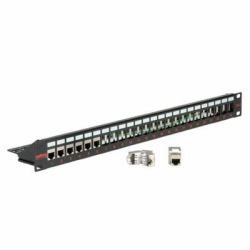 ROLINE Cat. 6 19"-Keystone Patch Panel STP, black 