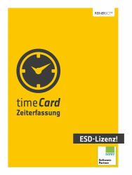 Reiner SCT timeCard time recording annual license, 100 employees, ESD, 1 year Comercial 1 licencia[s] Descarga electrónica de software [ESD, Electronic Software Download] 1 año[s] 12 mes[es] 