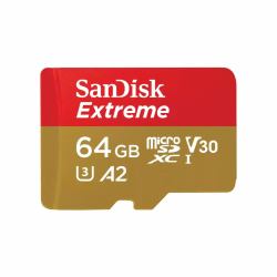 SanDisk Extreme 64 GB MicroSDXC UHS-I Clase 10 