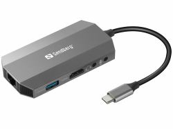 Sandberg USB-C 6-in1 Travel Dock 