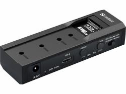 Sandberg 136-49 base de conexión para disco duro USB 3.2 Gen 2 [3.1 Gen 2] Type-C Negro 