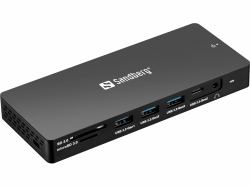 Sandberg 136-61 base para portátil y replicador de puertos Alámbrico USB 3.2 Gen 1 [3.1 Gen 1] Type-C Gris 